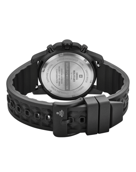 Swiss Military Solar Chronograph Black, PVD, Rubber
