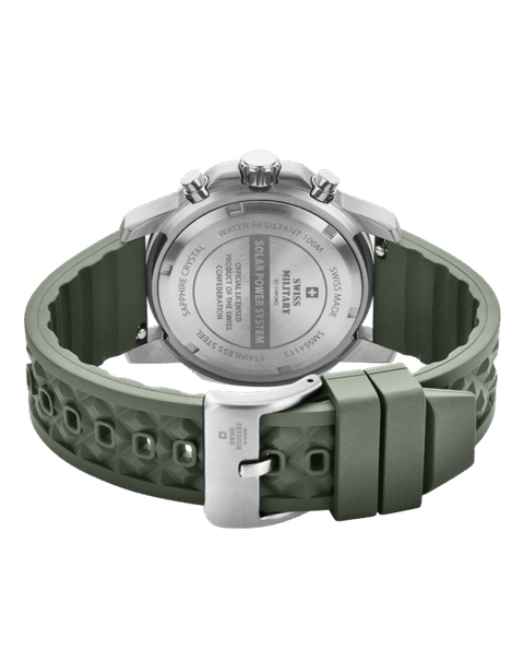 Swiss Military Solar Chronograph Green, Rubber