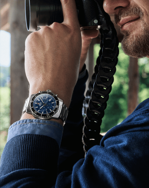 Swiss Military Solar Chronograph Blue Steel