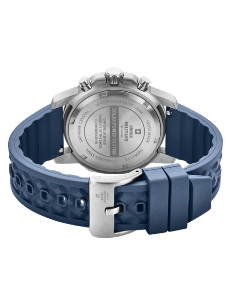 Swiss Military Solar Chronograph Blue, Rubber