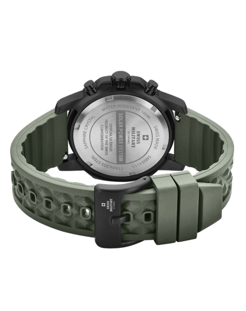 Swiss Military Solar Chronograph Green, PVD, Rubber