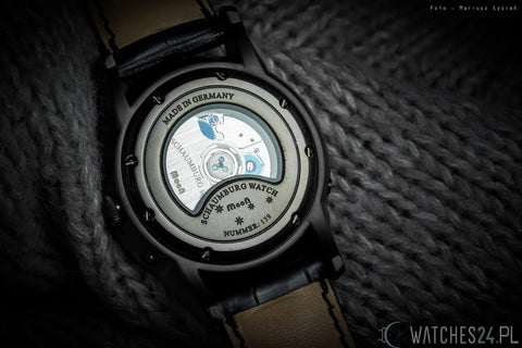SCHAUMBURG WATCH MOON METEORITE PVD