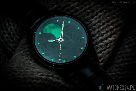 SCHAUMBURG WATCH MOON METEORITE PVD